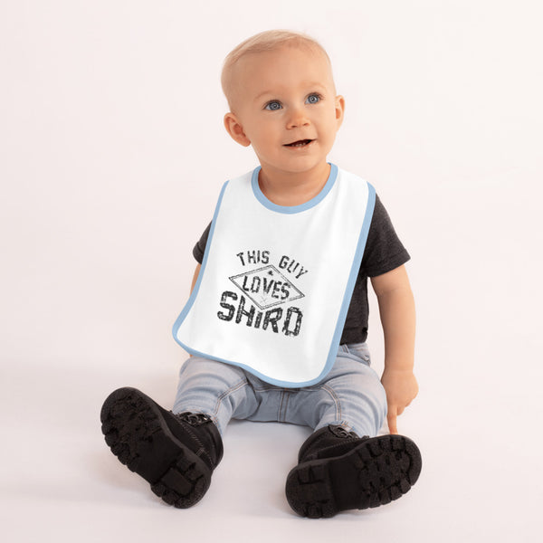 Baby loves shiro embroidered Baby Bib