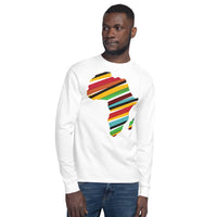 Africa Map Men's Champion Long Sleeve Shirt